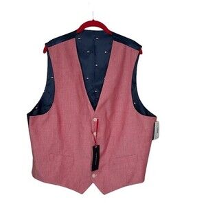 TOMMY HILFIGER Bradley Modern Fit Flex Stretch Red  Blue Vest XL NEW With Tags
